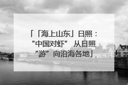 「海上山东」日照：“中国对虾” 从日照“游”向沿海各地