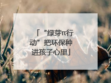 “绿芽π行动”把环保种进孩子心里