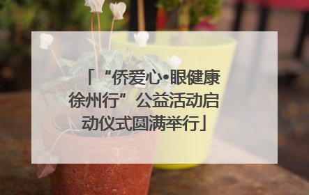 “侨爱心•眼健康徐州行”公益活动启动仪式圆满举行