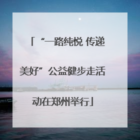 “一路纯悦 传递美好”公益健步走活动在郑州举行