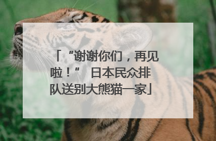 “谢谢你们，再见啦！” 日本民众排队送别大熊猫一家