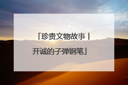 珍贵文物故事丨开诚的子弹钢笔