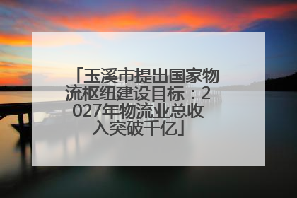 玉溪市提出国家物流枢纽建设目标：2027年物流业总收入突破千亿