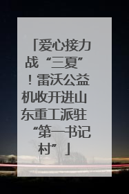 爱心接力战“三夏”！雷沃公益机收开进山东重工派驻“第一书记村”