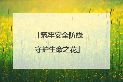 筑牢安全防线 守护生命之花