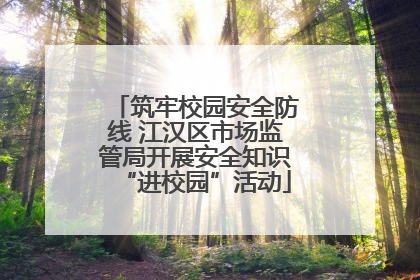 筑牢校园安全防线 江汉区市场监管局开展安全知识“进校园”活动