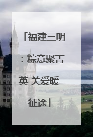 福建三明：粽意聚菁英 关爱暖征途