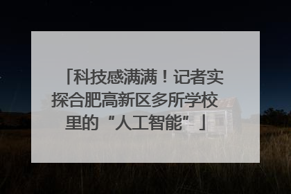 科技感满满！记者实探合肥高新区多所学校里的“人工智能”