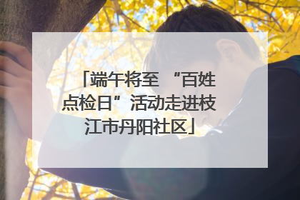 端午将至 “百姓点检日”活动走进枝江市丹阳社区
