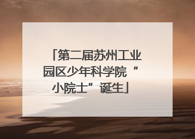 第二届苏州工业园区少年科学院“小院士”诞生