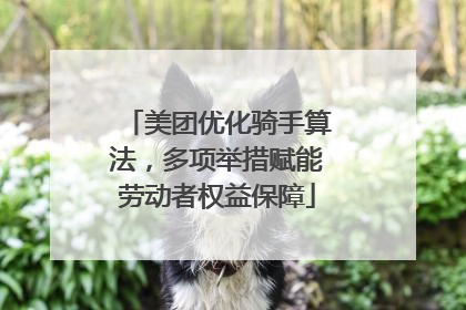 美团优化骑手算法，多项举措赋能劳动者权益保障