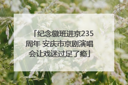 纪念徽班进京235周年 安庆市京剧演唱会让戏迷过足了瘾