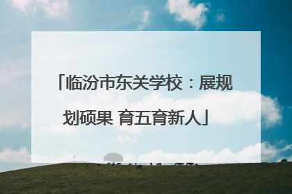 临汾市东关学校：展规划硕果 育五育新人