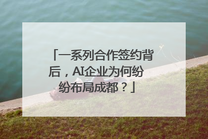 一系列合作签约背后，AI企业为何纷纷布局成都？