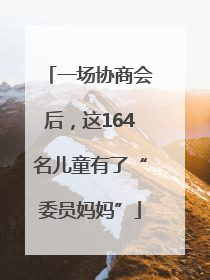 一场协商会后，这164名儿童有了“委员妈妈”