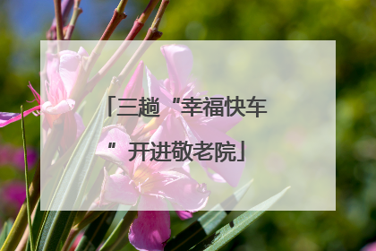 三趟“幸福快车”开进敬老院