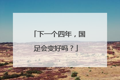 下一个四年，国足会变好吗？