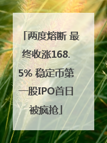 两度熔断 最终收涨168.5% 稳定币第一股IPO首日被疯抢
