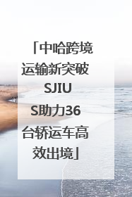 中哈跨境运输新突破 SJIUS助力36台轿运车高效出境