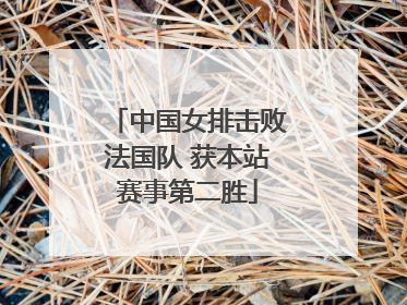 中国女排击败法国队 获本站赛事第二胜