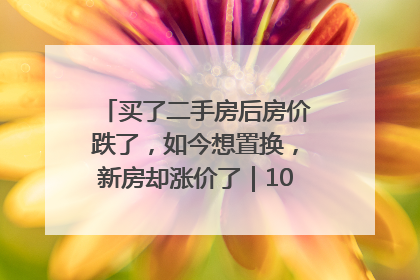 买了二手房后房价跌了，如今想置换，新房却涨价了｜100个买房故事