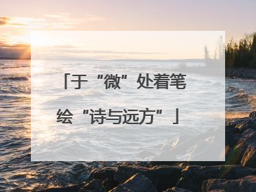 于“微”处着笔 绘“诗与远方”