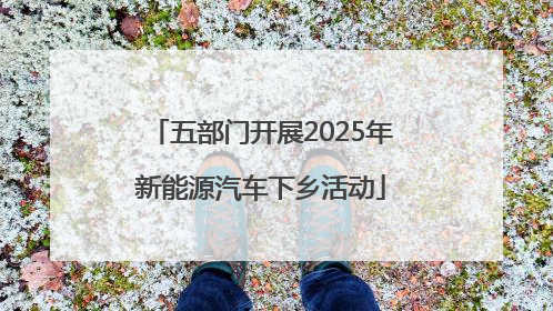 五部门开展2025年新能源汽车下乡活动