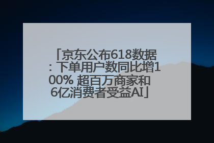 京东公布618数据：下单用户数同比增100% 超百万商家和6亿消费者受益AI