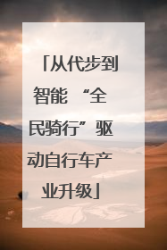 从代步到智能 “全民骑行”驱动自行车产业升级