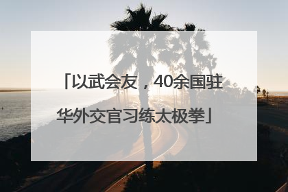 以武会友，40余国驻华外交官习练太极拳