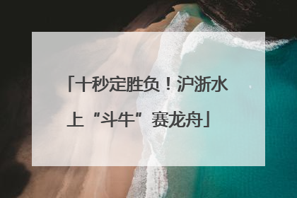 十秒定胜负！沪浙水上“斗牛”赛龙舟