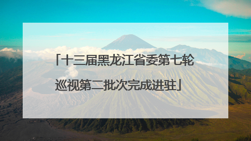 十三届黑龙江省委第七轮巡视第二批次完成进驻