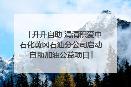 升升自助 涓涓积爱中石化黄冈石油分公司启动自助加油公益项目