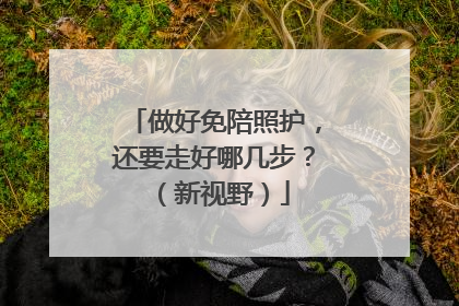 做好免陪照护，还要走好哪几步？（新视野）