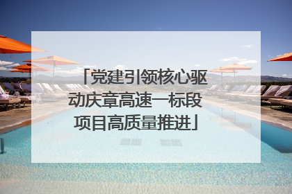 党建引领核心驱动庆章高速一标段项目高质量推进