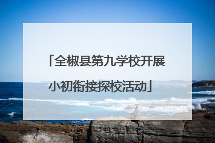 全椒县第九学校开展小初衔接探校活动