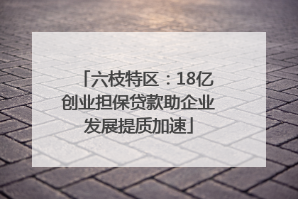 六枝特区：18亿创业担保贷款助企业发展提质加速