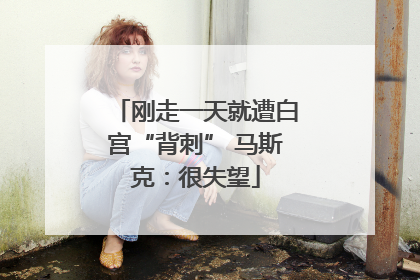 刚走一天就遭白宫“背刺” 马斯克：很失望
