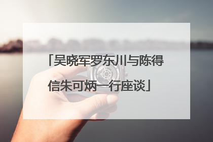 吴晓军罗东川与陈得信朱可炳一行座谈