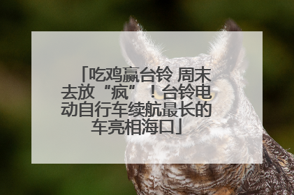 吃鸡赢台铃 周末去放“疯”！台铃电动自行车续航最长的车亮相海口