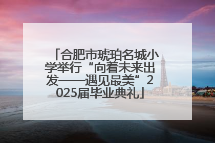 合肥市琥珀名城小学举行“向着未来出发——遇见最美”2025届毕业典礼