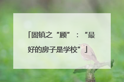 固镇之“顾”：“最好的房子是学校”