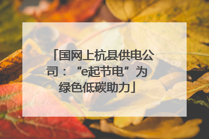 国网上杭县供电公司：“e起节电”为绿色低碳助力