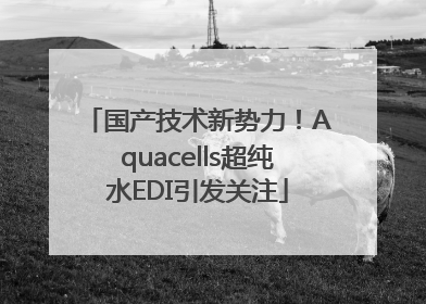 国产技术新势力！Aquacells超纯水EDI引发关注