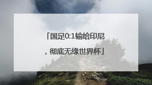 国足0:1输给印尼，彻底无缘世界杯