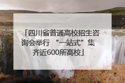 四川省普通高校招生咨询会举行 “一站式”集齐近600所高校