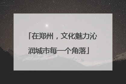 在郑州，文化魅力沁润城市每一个角落