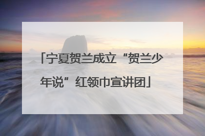 宁夏贺兰成立“贺兰少年说”红领巾宣讲团