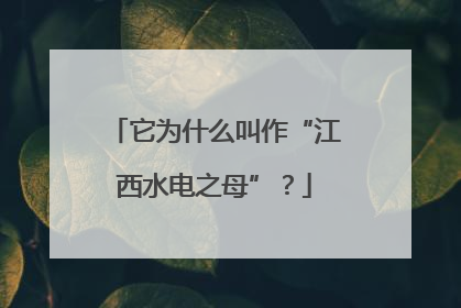 它为什么叫作“江西水电之母”？