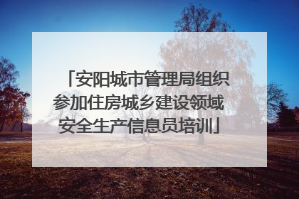 安阳城市管理局组织参加住房城乡建设领域安全生产信息员培训